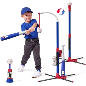 3-in-1 Baseball Set for Kids with Auto Pitching Machine