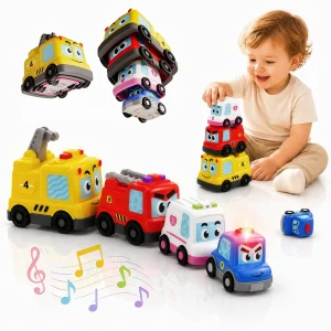 Hotfree 4 in 1 Montessori Toy Cars Set