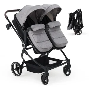Double Stroller for Newborn and Toddler, Tandem Strollers