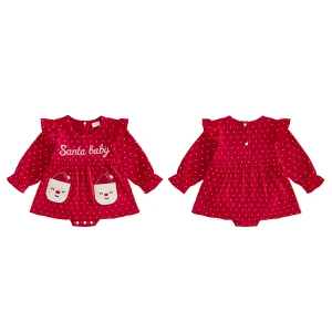 Baby Long Sleeve Romper Santa