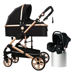 Baby stroller 3 in 1 stroller folding two-sided