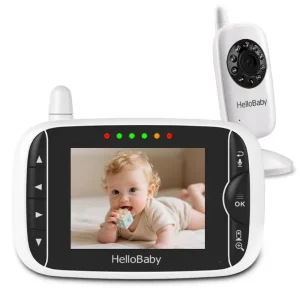 Baby Monitor , Camera and Audio, 3.2Inch  Display, Infrared Night Vision, Two-Way Audio and Room Temperature