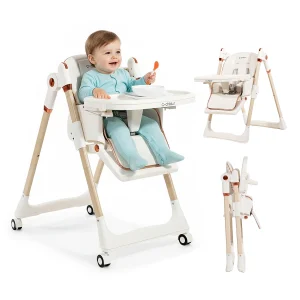 Baby High Chair, 3-in-1 Foldable Booster Seat